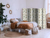 Paravento - Unusual Species of Fish - a Cluster of Fish in Muted Colors in Retro Style Against a Background of Beige Str