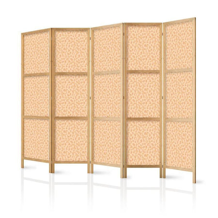Paravento giapponese - Tiny Dots - Optimistic Pattern in Peach Colors