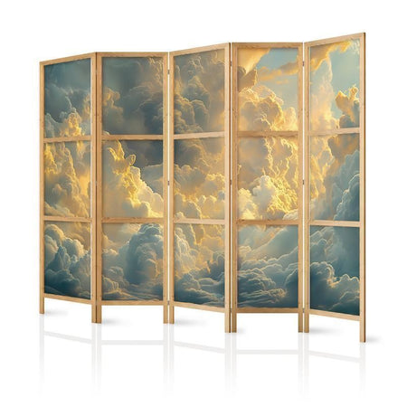 Paravento giapponese - Last Breath of the Day: Clouds Illuminated by Evening Glow