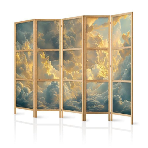 Paravento giapponese - Last Breath of the Day: Clouds Illuminated by Evening Glow