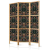 Paravento giapponese - Baroque Ornaments in Patinated Gold and Browns - Retro Motif