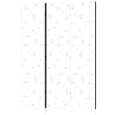 Paravento Aeroplani nel cielo 3 ante