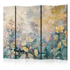 Paravento - Tapestry Pattern With Meadow and Flowers - Kilim With Spring Motif