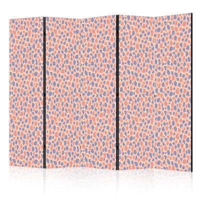 Paravento - Giraffe Pattern - Colorful Animal Pattern in Blue-Pink Spots