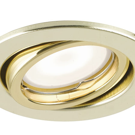 Kit 3 Faretti Metallo Oro Orientabili Incasso Controsoffittatura Led 18 watt Luce Calda