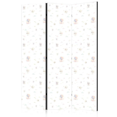 Paravento Mongolfiere e aeroplani nel cielo 3 ante