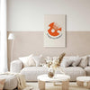 Quadro - Badminton Shuttlecock on an Orange Circle Background
