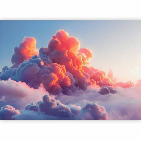 Carta da parati - Twilight Spectacle: Clouds in Shades of Pink and Violet