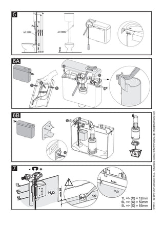 Schwab cassetta IRIS PS MONO per wc per installazione a parete posizione bassa s/rubinetto
