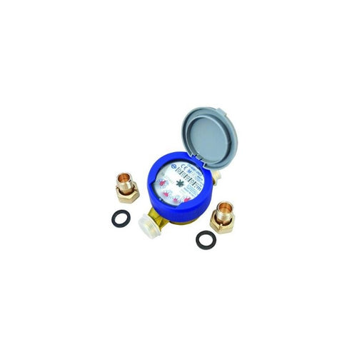 CONTATORE PER ACQUA FREDDA 5 CIFRE attacco 1/2 - a getto unico rulli numeratori
