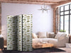 Paravento - Unusual Species of Fish - A Cluster of Fish in Muted Colors in Retro Style on a Background of Beige Strokes