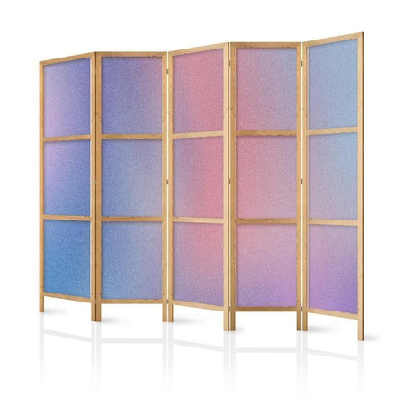 Paravento giapponese - Rainbow Gradient - Delicate Multicolored Gradient Resembling Mist