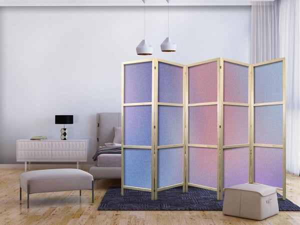 Paravento giapponese - Rainbow Gradient - Delicate Multicolored Gradient Resembling Mist