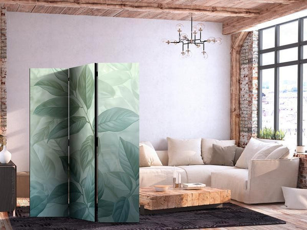 Paravento - Large Leaves in Green-Mint Shades - Botanical Motif