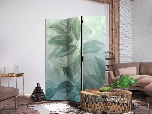 Paravento - Large Leaves in Green-Mint Shades - Botanical Motif