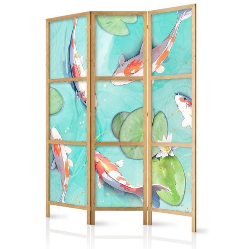 Paravento giapponese Spettacolare Carpa Koi 3 ante
