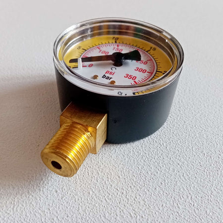 Manometro centralina gas attacco 1/4 portata 0-25 bar diametro 50mm