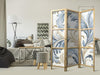 Paravento giapponese - Baroque Ornaments in Light - Cream-Blue Colors