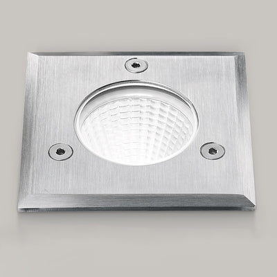 Faretto incasso alluminio acciaio Gea Led EOSTRE Q GES545 LED IP65/IP68 spot calpestabile quadrato esterno