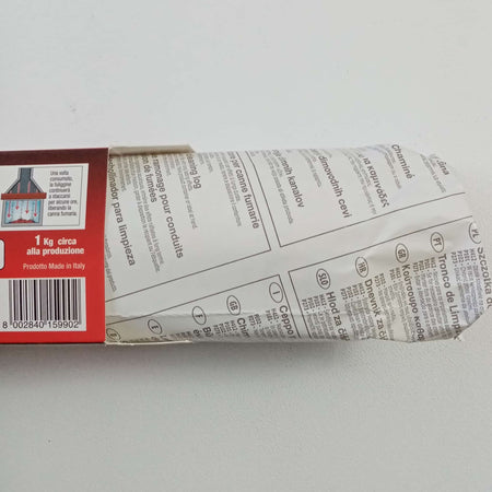 Ceppo tronchetto legno spazzacamino puliscicamino stufa da 1,0kg circa