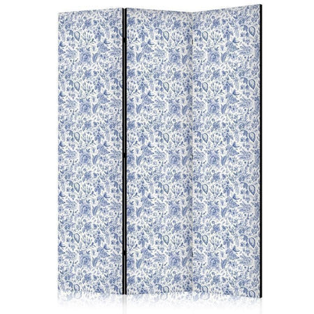 Paravento Fiori blu vintage 3 ante
