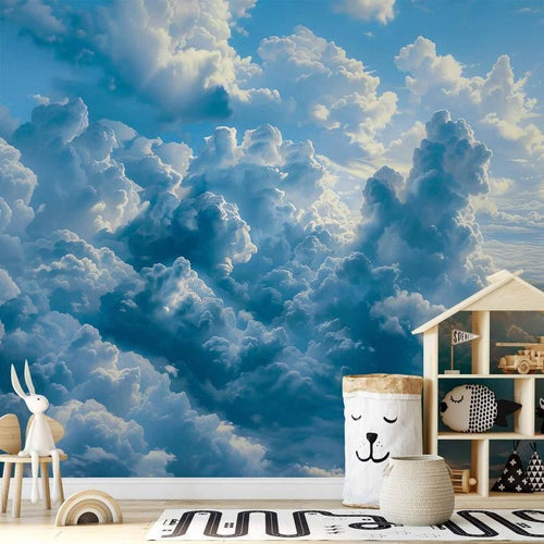 Carta da parati - Ocean in the Air: Waving Clouds Reflecting Morning Light