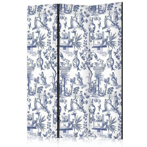 Paravento - Rome and Botany - Blue Pattern with a Greek and Plant Motif