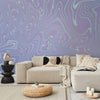 Carta da parati - Sea Abstraction - Intriguing Composition of Wavy Shapes in Shades of Blue
