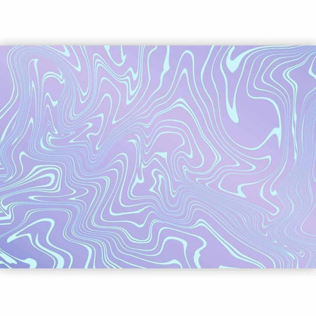 Carta da parati - Sea Abstraction - Intriguing Composition of Wavy Shapes in Shades of Blue