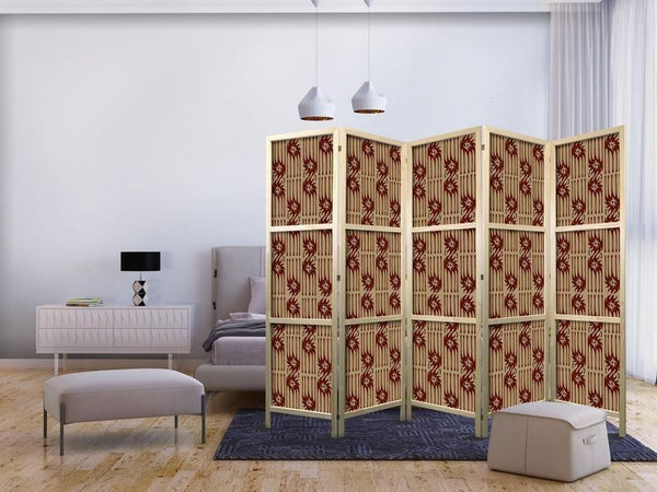 Paravento giapponese Figure tribali 5 ante