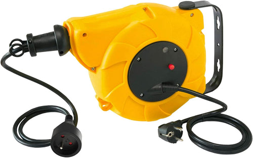 AVVOLGICAVO ELETTRICO AUTOMATICO FISSAGGIO A PARETE - 8 MT + 2 cm.50x30x30