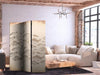 Paravento - Sketch of a Fish School - Sketches of Various Fish Species Swimming in a School on a Beige Background in Vin