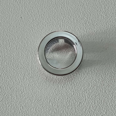 Ghiera anello cromato per fori da 28mm per troppo pieno lavabo e bidet - 2pz