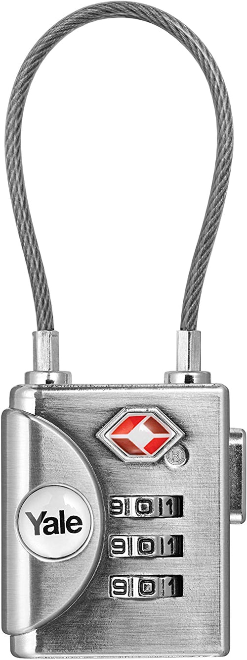 LUCCHETTO AD ARCO A CAVO A COMBINAZIONE CON DISPOSITIVO TSA YTP3 - - mm.32