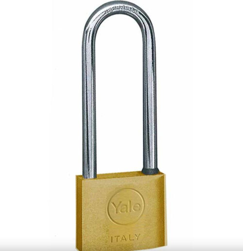 YALE LUCCHETTO OTTONE AD ARCO LUNGO 113 - mm.30 (1130030) 2 chiavi PZ 3