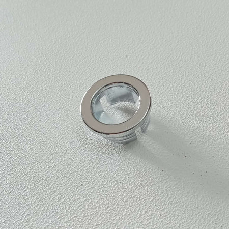 Ghiera anello cromato per fori da 28mm per troppo pieno lavabo e bidet - 2pz