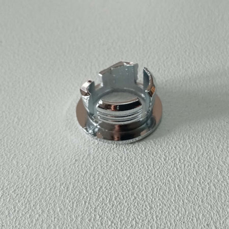 Ghiera anello cromato per fori da 28mm per troppo pieno lavabo e bidet - 2pz