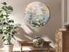 Quadro rotondo - Tapestry Pattern with a Meadow and Flowers Kilim with a Spring Motif