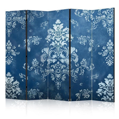 Paravento - Retro Ornament - Decorative Motif in Rubbed Blues
