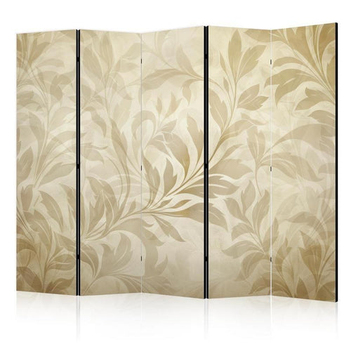 Paravento - Botanical Motif with Leaves and Vines in Sandy Colors
