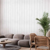 Tappezzeria murale - Vertical Lines - White background with a delicate wood pattern vertically