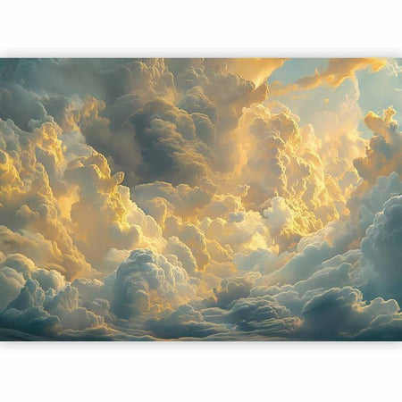 Carta da parati - Last Breath of the Day: Clouds Illuminated by Evening Glow