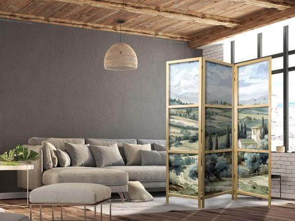 Paravento giapponese Paesaggio toscano 3 ante