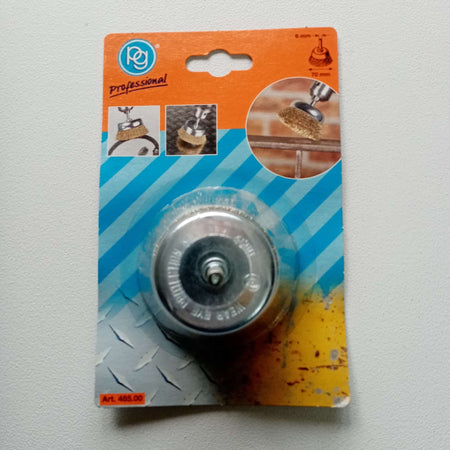 PG art. 48500 da 70mm spazzola a tazza in filo d'acciaio per sverniciare