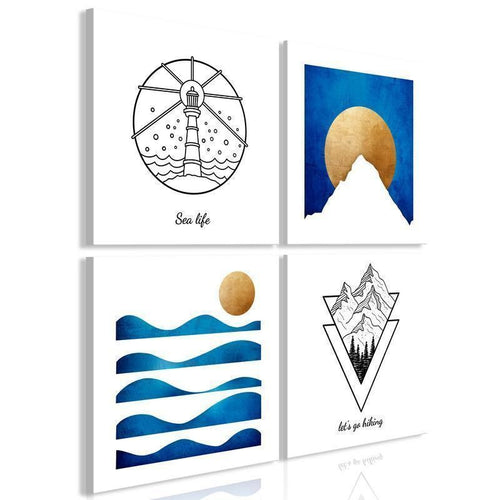 Quadro - Sea or Mountains (4 Parts)