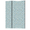 Paravento - Illustration - Yellow-Blue Airplanes Against a Blue Sky