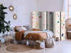 Paravento - Dots - Spots and Splashes Multicolored - Cheerful Pattern on a Light Pink Background