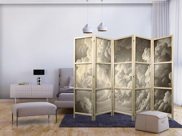 Paravento giapponese - Whisper of Illuminated Clouds: Soft Play of Light in the Theater of the Heavens