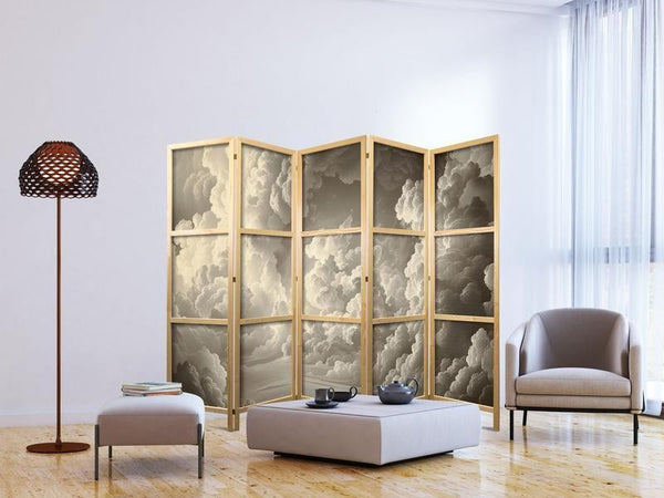 Paravento giapponese - Whisper of Illuminated Clouds: Soft Play of Light in the Theater of the Heavens