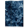 Paravento - Abstract Ornaments - Dark Blue Victorian Leaves